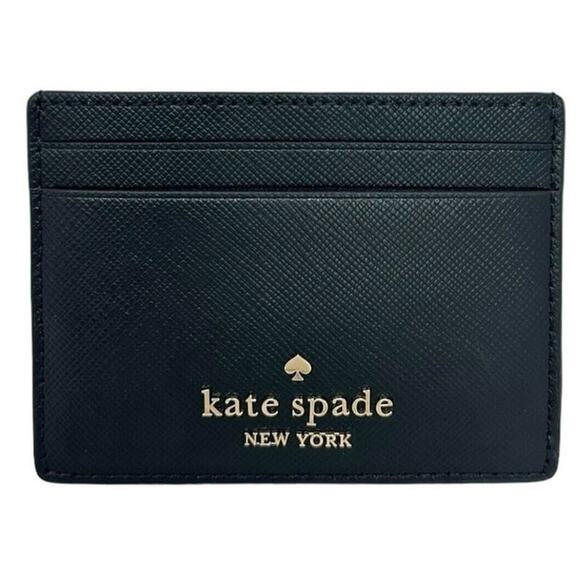 KSCH02. Kate Spade Madison Small Slim Card Holder in Black - Picture 1 of 5